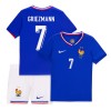Frankrike Griezmann 7 Barn Hjemmedrakt EM 2024 Kortermet Frankrike Griezmann 7 Barn Hjemmedrakt EM 2024 Kortermet